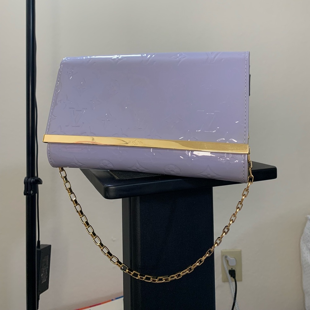 RARE Louis Vuitton Lilac Vernis Ana Bag with dust bag+crossbody strap🩷
